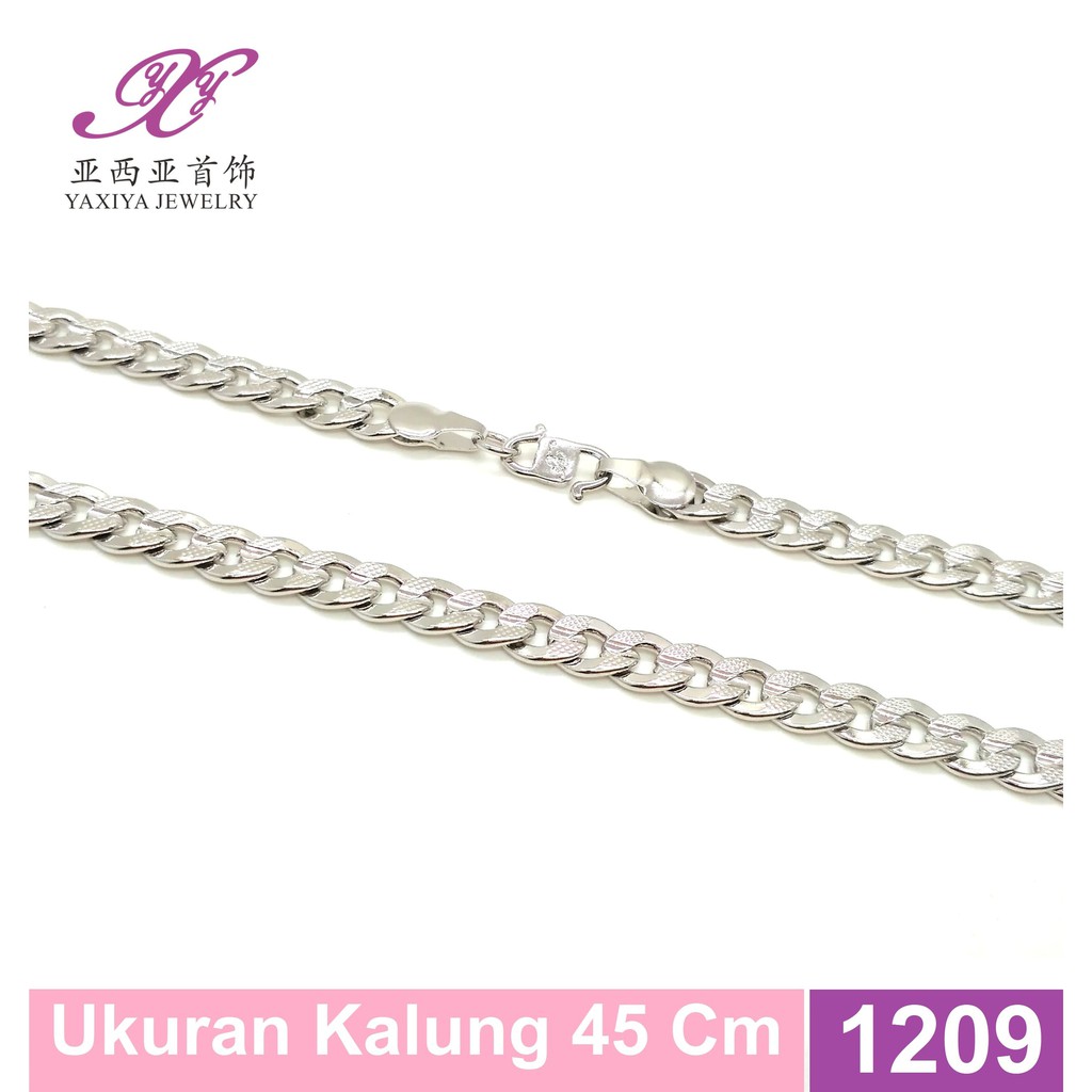 Kalung Rantai Lapis emas putih Perhiasan imitasi Yaxiya Jewelry 1209