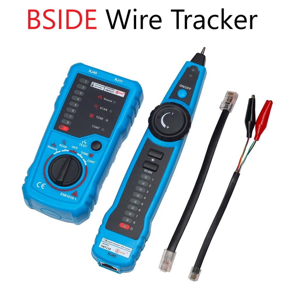 BSIDE Wire Tracker Tester Kabel Jaringan RJ45 RJ11 CAT5 CAT6 - FWT11 - Blue