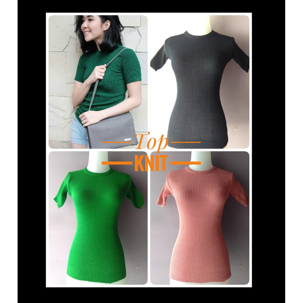 Top Line Kaos Cewek | Baju Atasan Rajut