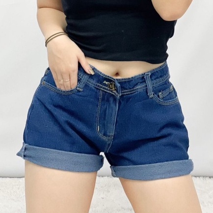 HOPYLOVY - Celana Pendek Jeans Wanita Hotpants Lipat Korea / Hotpants Basic Sexy