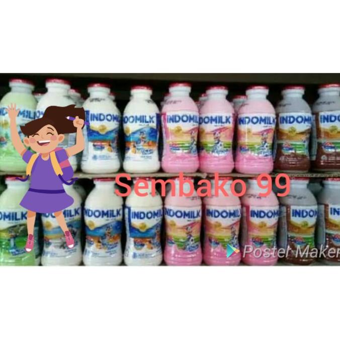 

BISA BAYAR DITEMPAT INDOMILK BOTOL COKLAT/STRAWBERRY/VANILLA/MELON 190 ML - Vanila