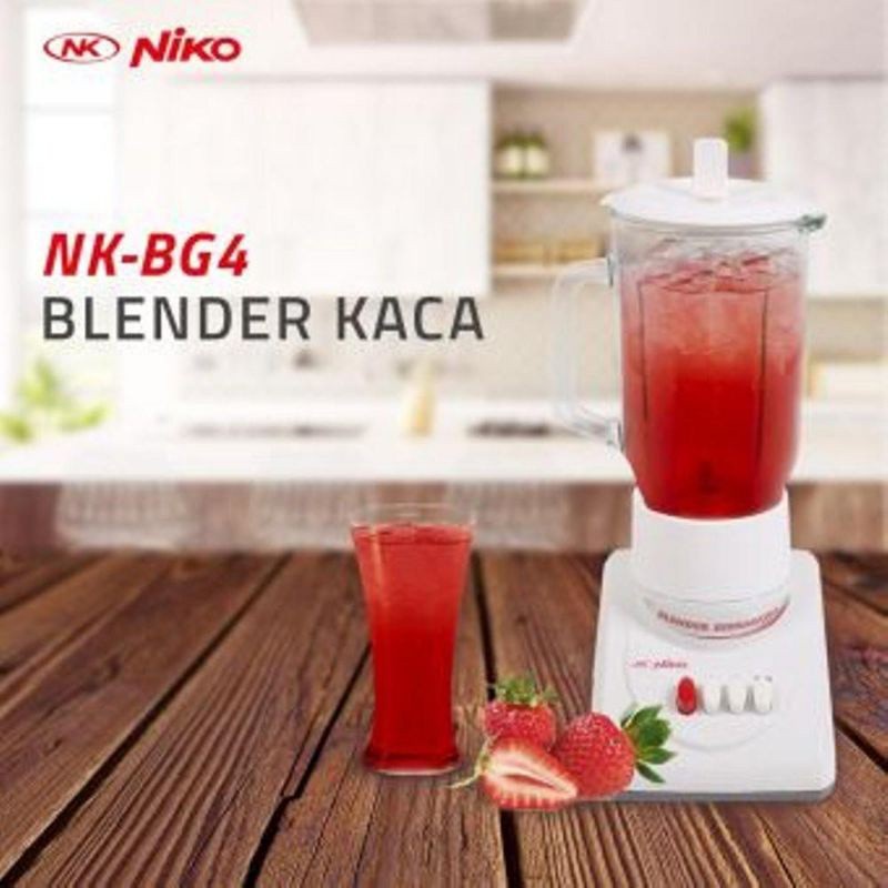 NIKO Blender Kaca 1.5 Liter MX BG 4 N - Garansi Resmi 1 Tahun