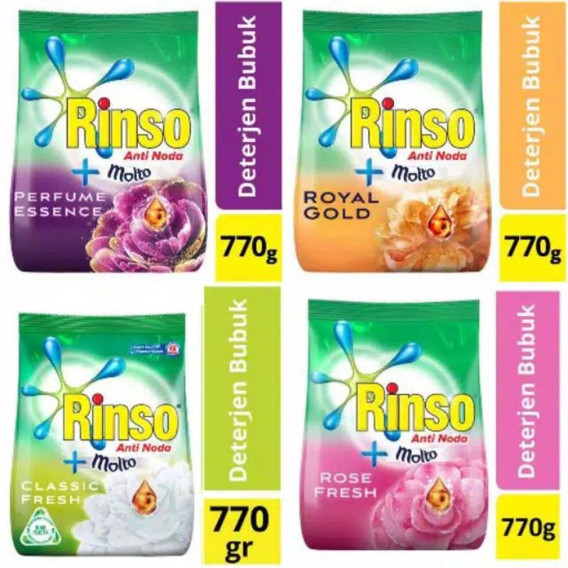 Rinso detergent bubuk 770 gram