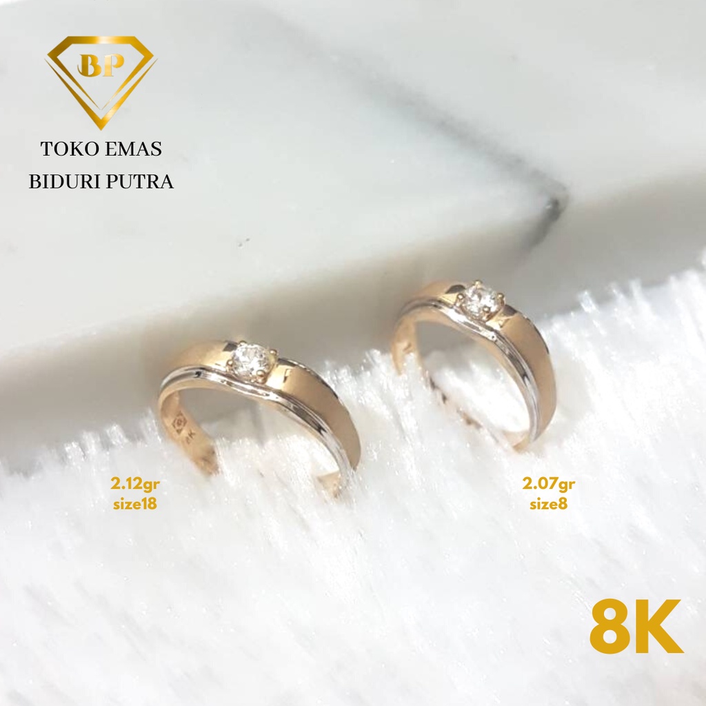 Cincin Couple Pernikahan Emas Asli Kadar 8k/375 toko emas biduri putra - toko emas asli - perhiasan emas asli - cincin emas muda - toko emas purbalingga