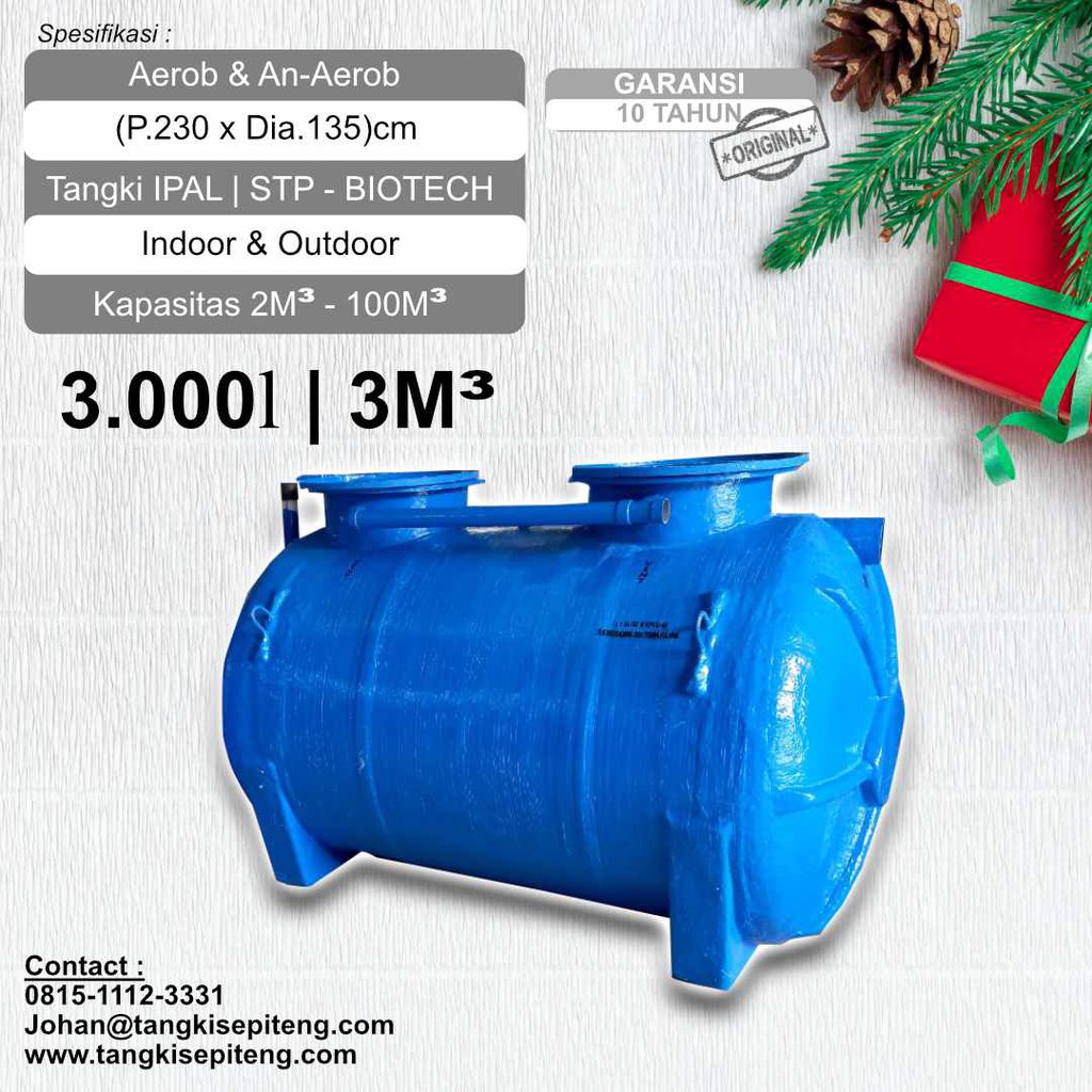 Tangki STP BIOIPAL 3000 Liter - BIO STP , BIO SEPTIC TANK