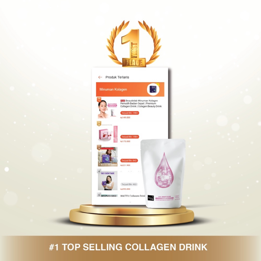 [ FREE GIFT ] Beaudelab Premium Collagen Drink, Minuman Kolagen Pemutih Badan Cepat , Colagen Beauty Drink Original BPOM