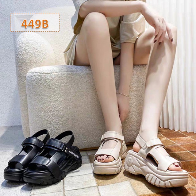 Sendal Wedges Wanita Fashion Kekinian Quality Import WA 409 Sandal Tali Wanita Fancy 449 Sol Tebal 4 Cm