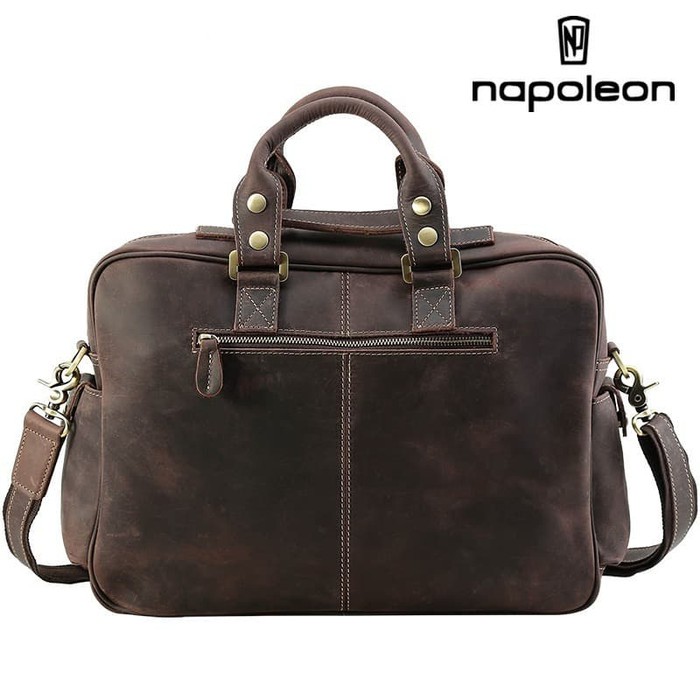 Tas Selempang Kulit Asli Crazy Horse Leather- ALPEN COFFEE By Napoleon