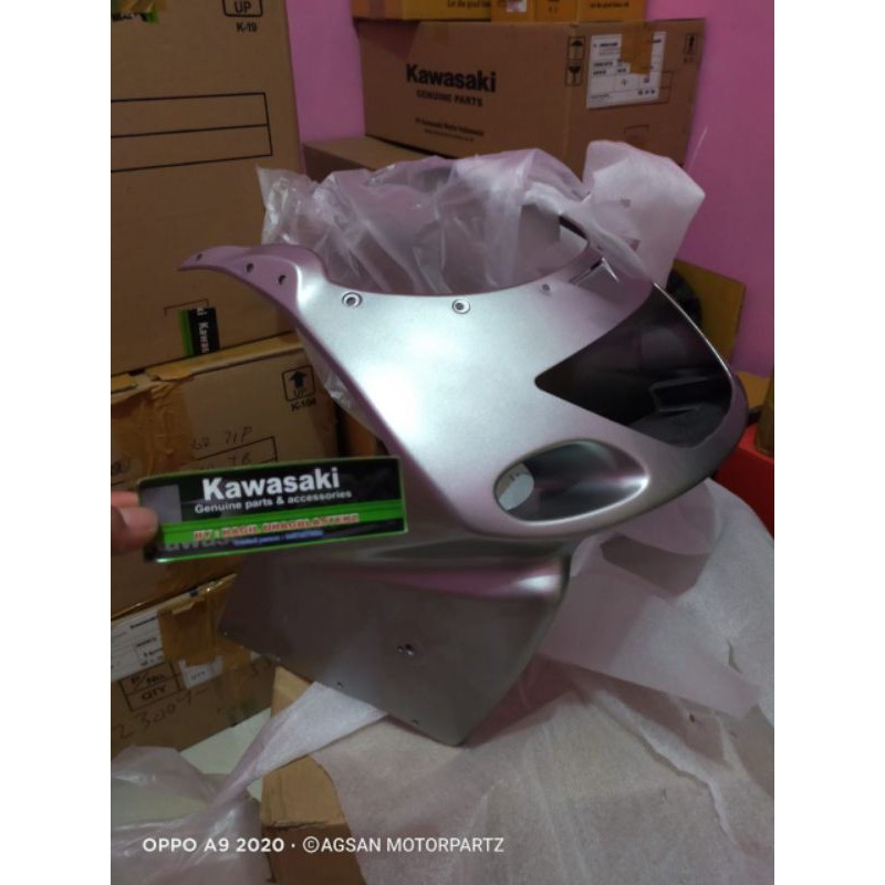 fairing atas Fairing batok ninja rr old CBU silver original Kawasaki