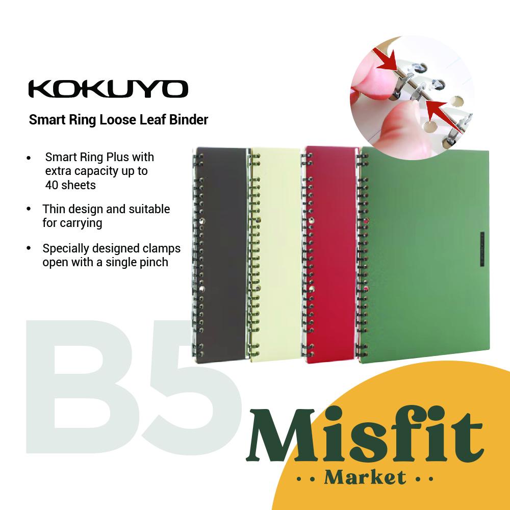 

Kokuyo Smart Ring Loose Leaf Binder B5 Notebook Buku Tulis Lipat 360 Derajat Retro