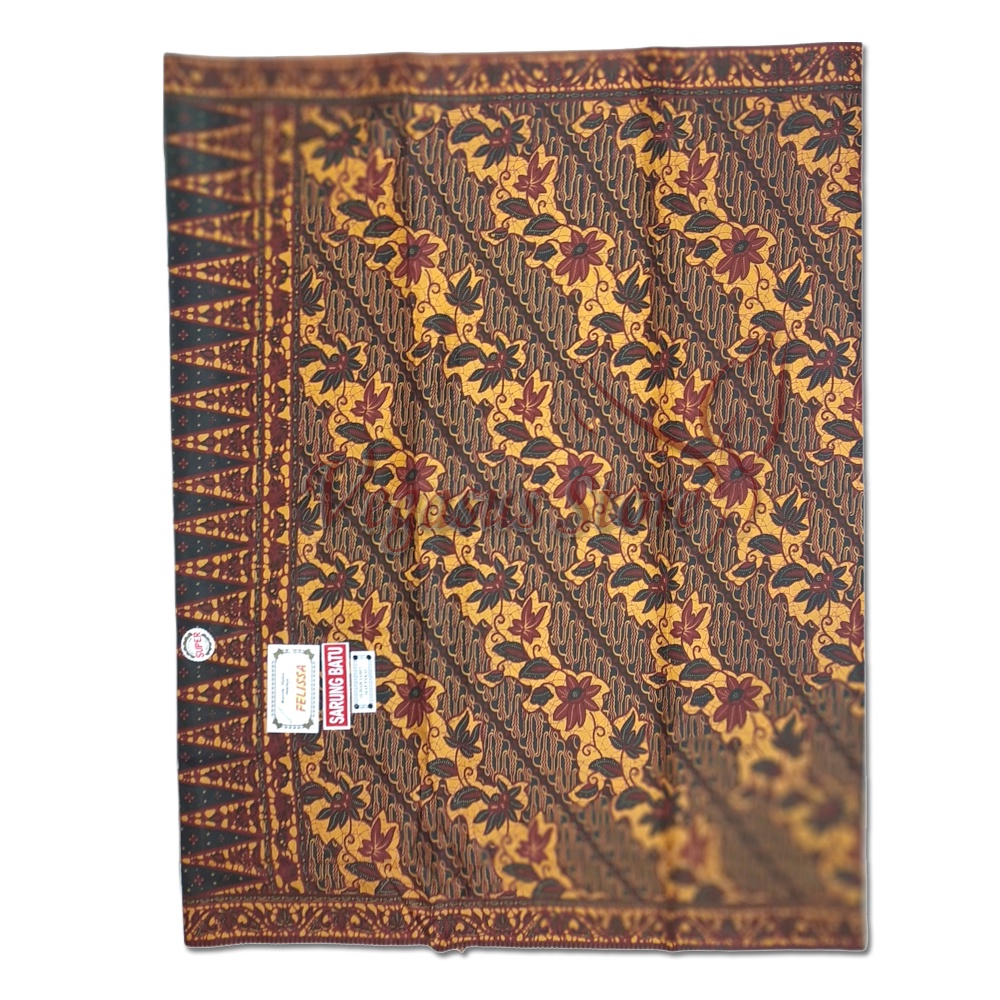 Sarung Ibu Melahirkan Sarung Murah Batu Jarik Felissa Coklat Solo 1Pcs-Kain Sarung Wanita Sambung Santai Serbaguna Batik Halus-Vegasus Store(COD)