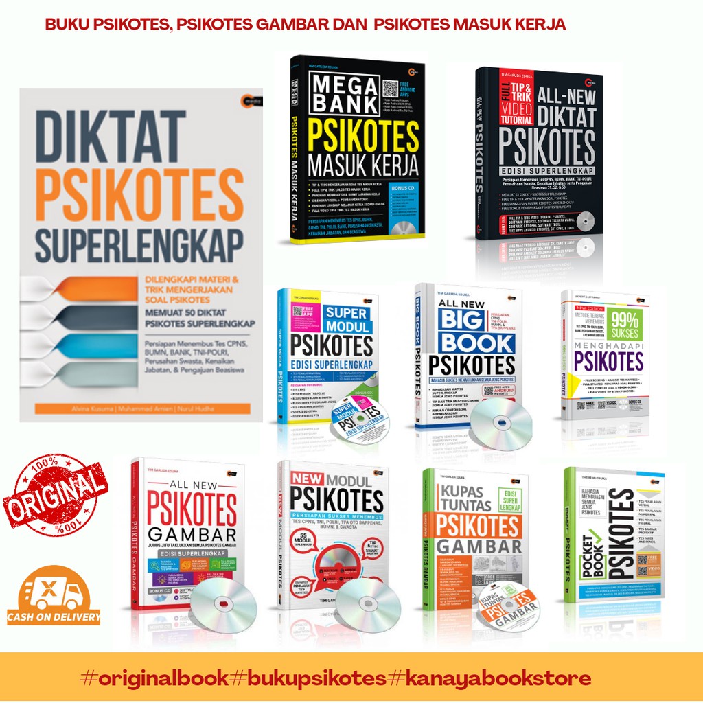 JPRDBOOKSTORE BUKU PSIKOTES - PSIKOTES GAMBAR - PSIKOTES MASUK KERJA SUPERLENGKAP