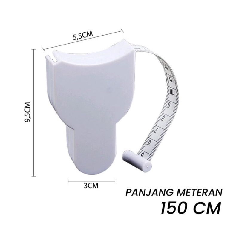 Meteran Pengukur Badan / Lengan / Pinggang Bentuk Y Panjang 150cm