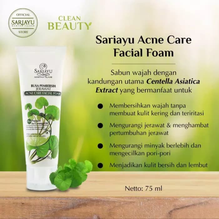 SARIAYU Acne Care Facial Foam 75G Kemasan Baru