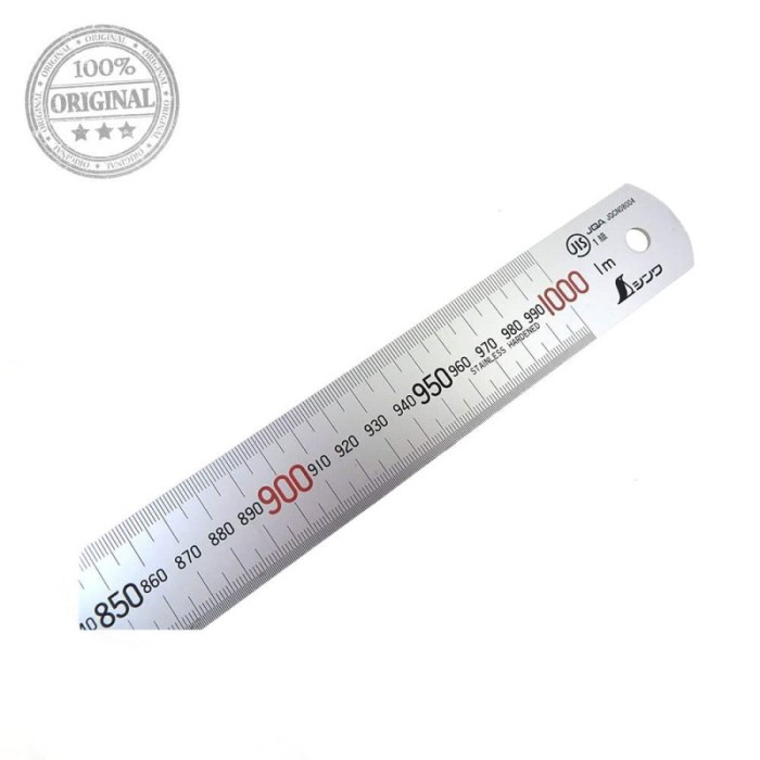 

Shinwa Penggaris 100cm Stainless Steel Rule 1m Hard Chrome JIS 13048