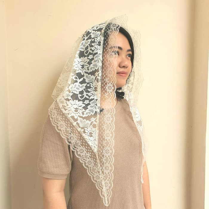 Mantilla Putih - Renda Air
