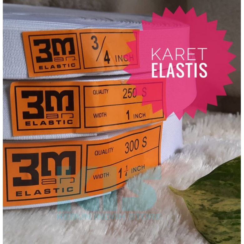 Karet Elastis Meteran 2cm, 2.5cm, 3cm High Quality