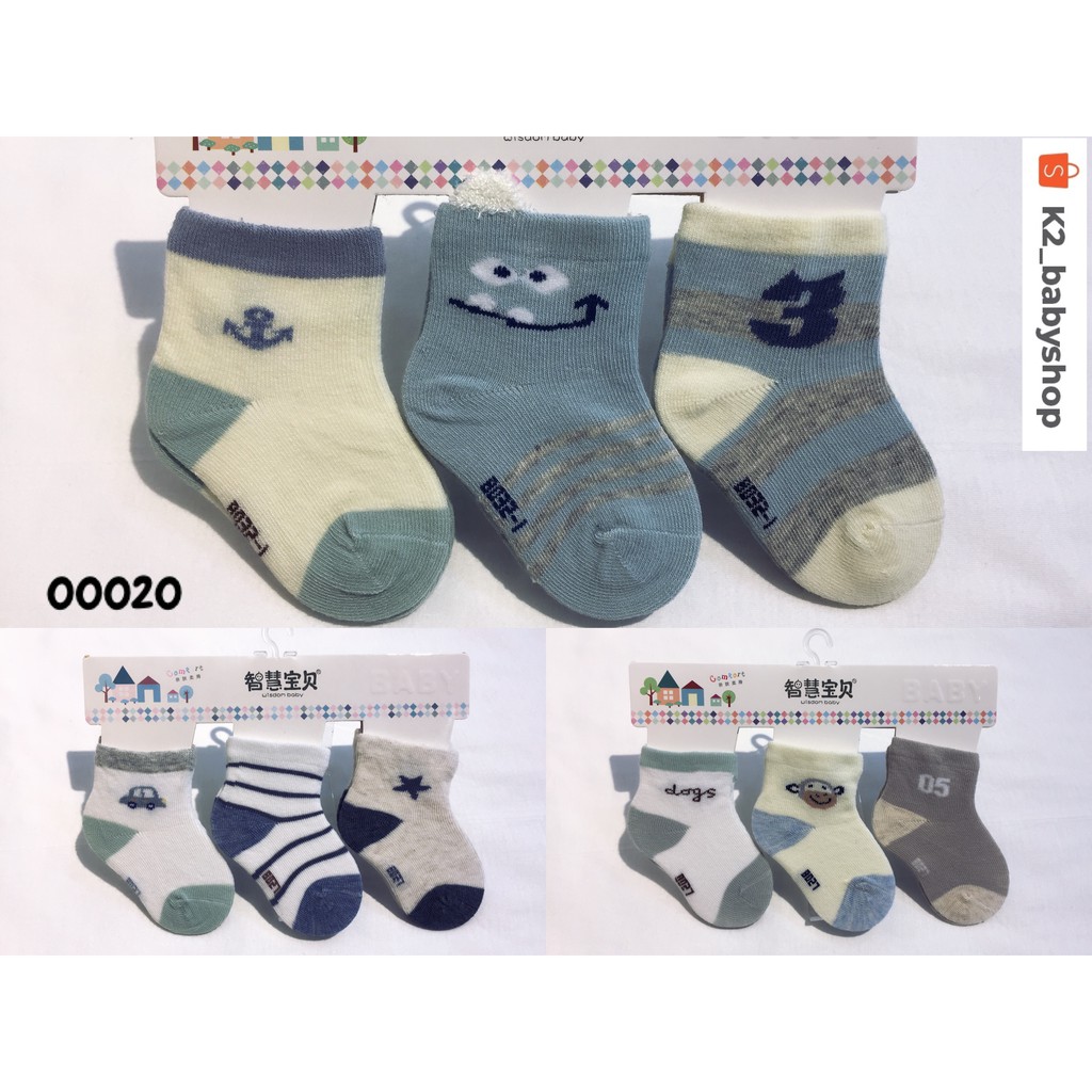 BABY K2 - BABY KAOS KAKI BOY &amp; GIRL 1 PACK ISI 3 SET KODE 00020