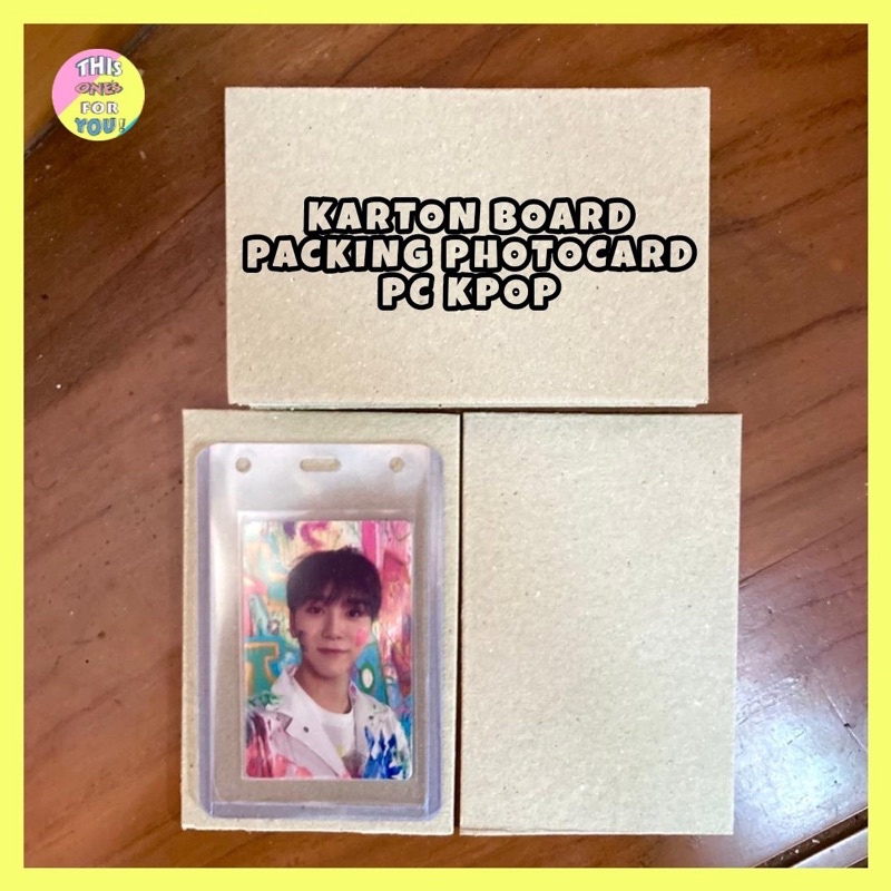 

[READY] Karton Carton Yellow Board YB ukuran 9 cm X 14 cm Tebal 2mm untuk Packing Photocard Trading Card PC TC KPOP Goods MD