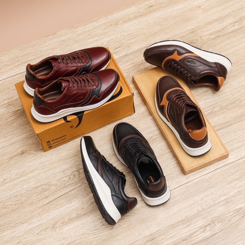 Sepatu Sneaker Kulit Pria Yoesani Shoes Az 243