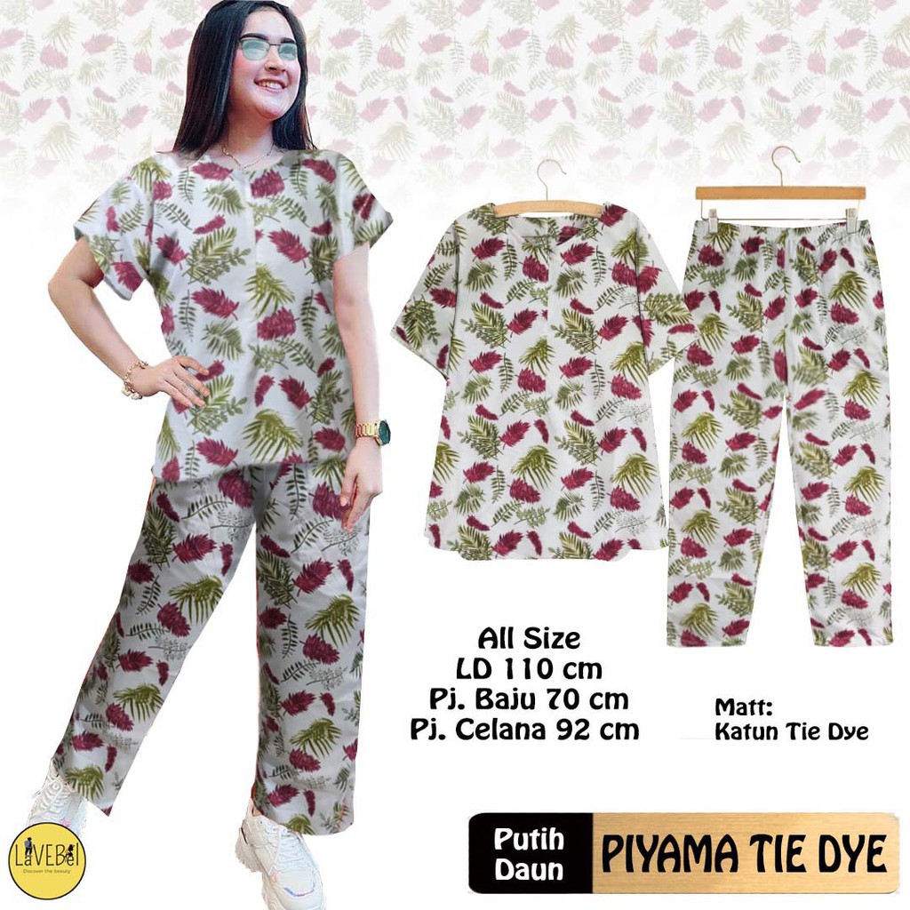 LVB Piyama Wanita TIE DYE / baju tidur wanita / set pajamas wanita / Setelan kasual wanita/21743