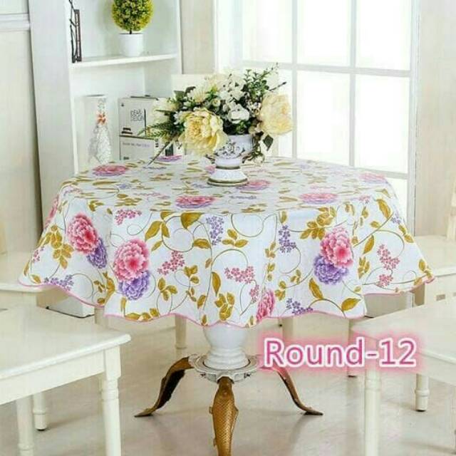 Round Taplak meja  MAKAN  bundar taplak bulat  alas  meja  