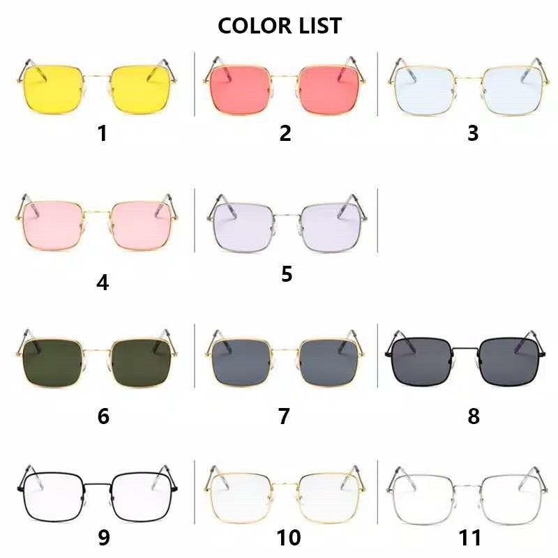 [Promo Terbaru] Kacamata Warna Fashion Wanita Pria Style Korea Frame Sunglasses Lensa Gaya