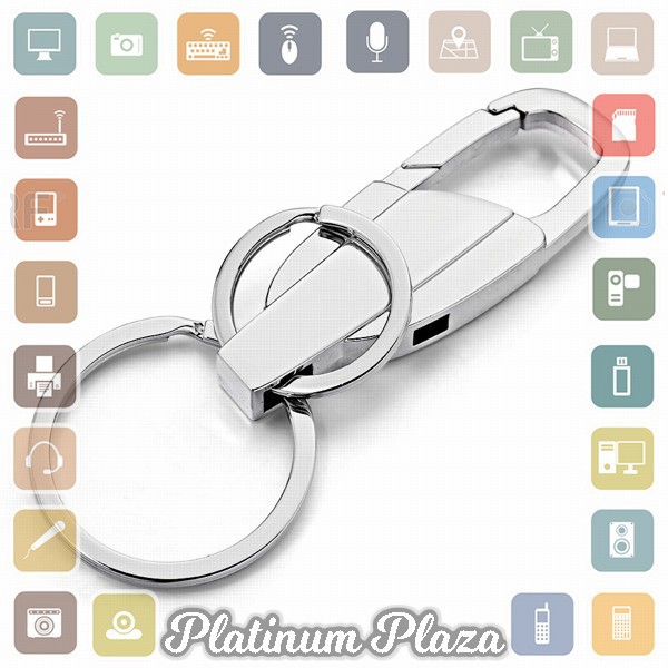 SANYU Gantungan Kunci Carabiner Keychain Stainless Steel - K372 - Silver`28LRX6-