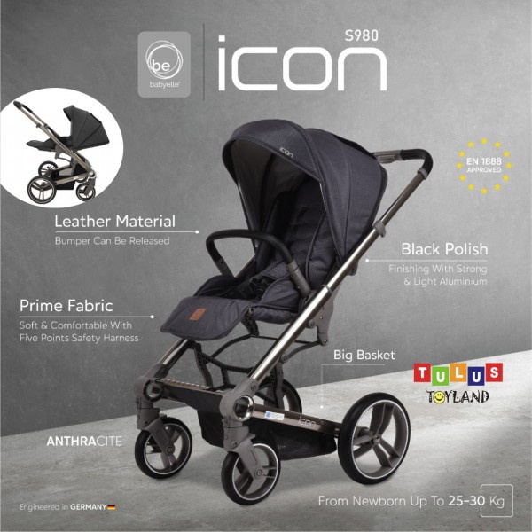 Stroller Babyelle Icon S 980 RS Baby Elle S980 Reversible Pram Kereta Dorong Bayi Hadap Ibu