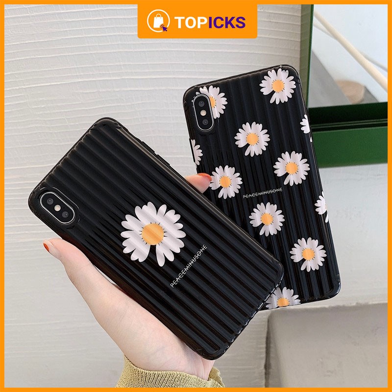 Casing Soft Case TPU Motif Bunga Daisy Lucu Warna Hitam Untuk [TOPICKS