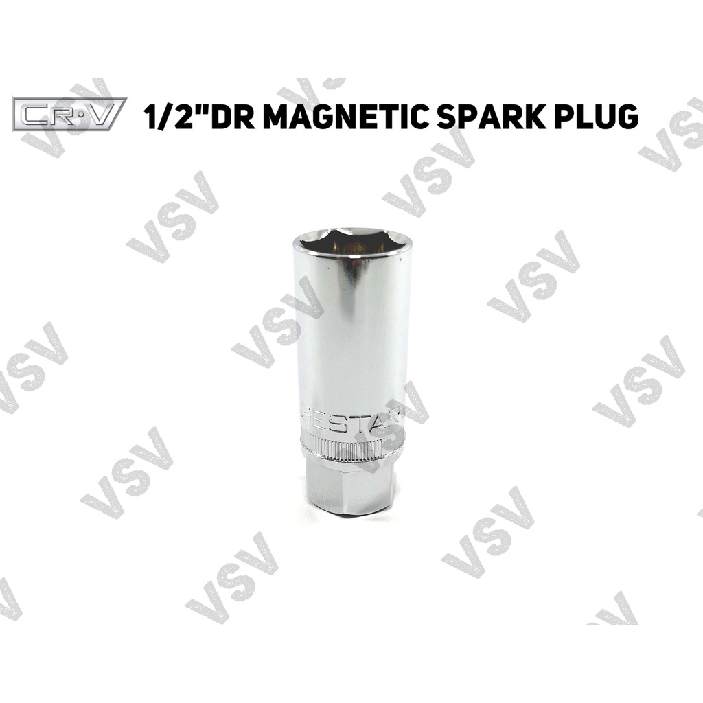 Gestar 1/2&quot;Dr Magnetic Spark Plug 21mm Kunci Busi Magnet Kunci Shock busi