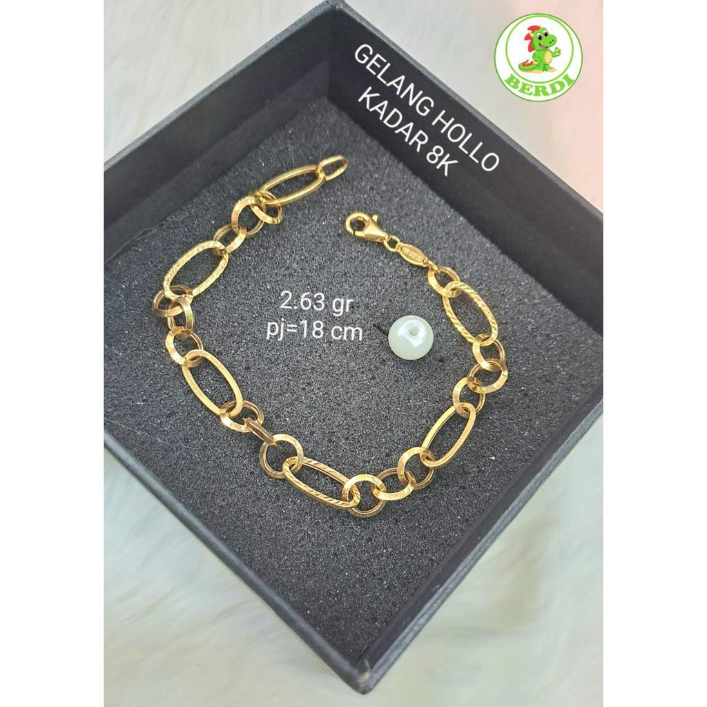 Gelang holo polos wanita dewasa kadar 375