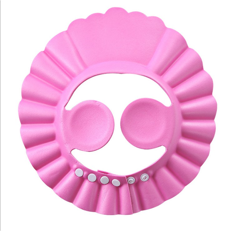 Topi Mandi Keramas Anak & Bayi Kancing Tutup Kuping Baby Shower Hat-6