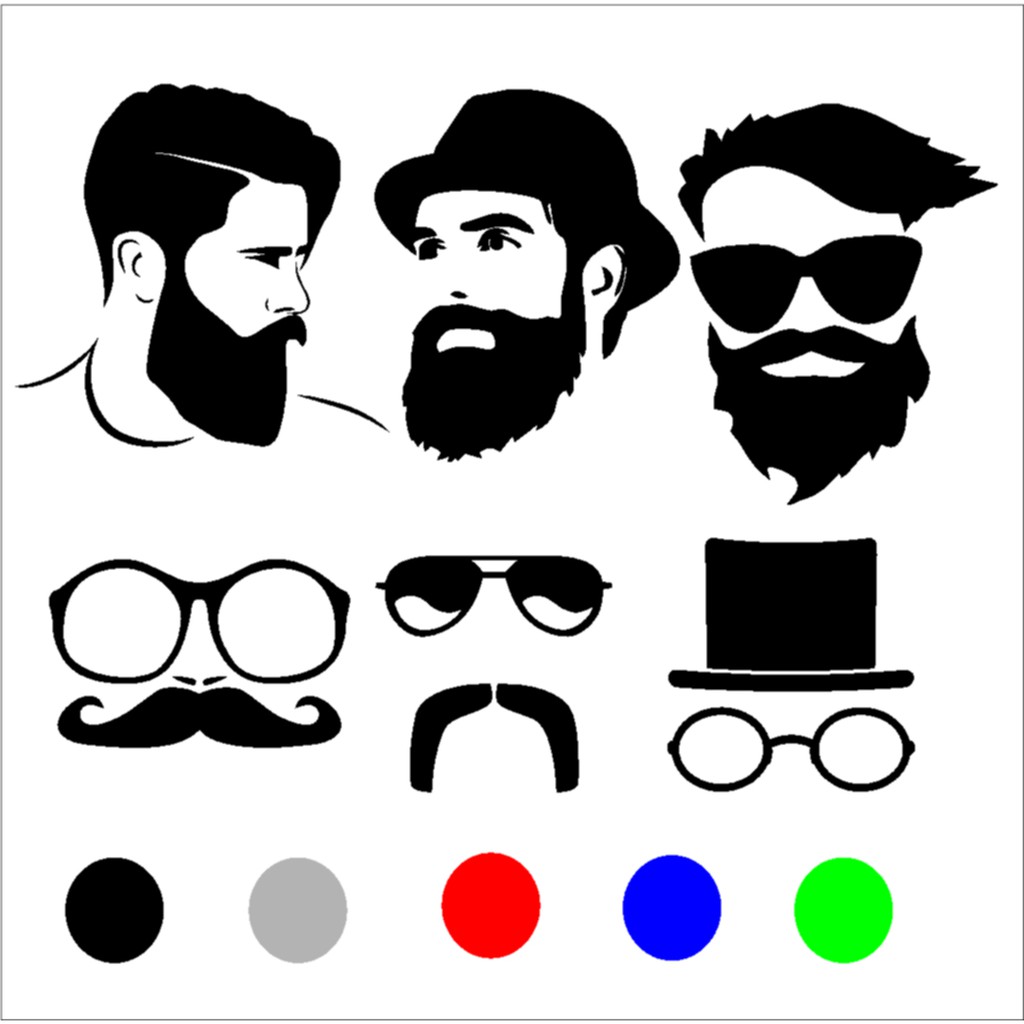 Sticker Cutting Keren Motif Sketsa Wajah Untuk Barbershop Shopee
