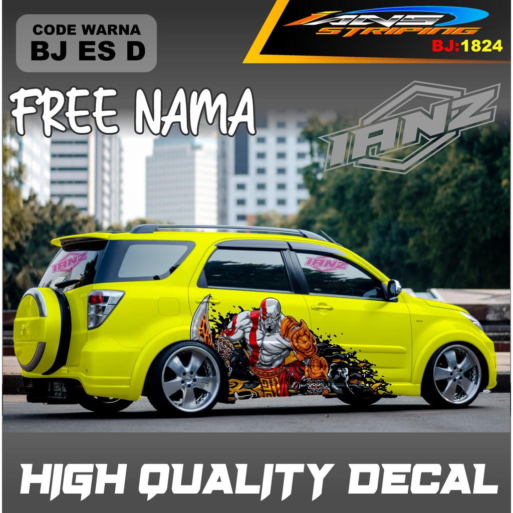 STIKER DECAL  MOBIL TERIOS / STIKER MOBIL GRAND LIVINA / VARIASI STIKER MOBIL AVANZA / STIKER MOBIL XENIA / STIKER MOBIL