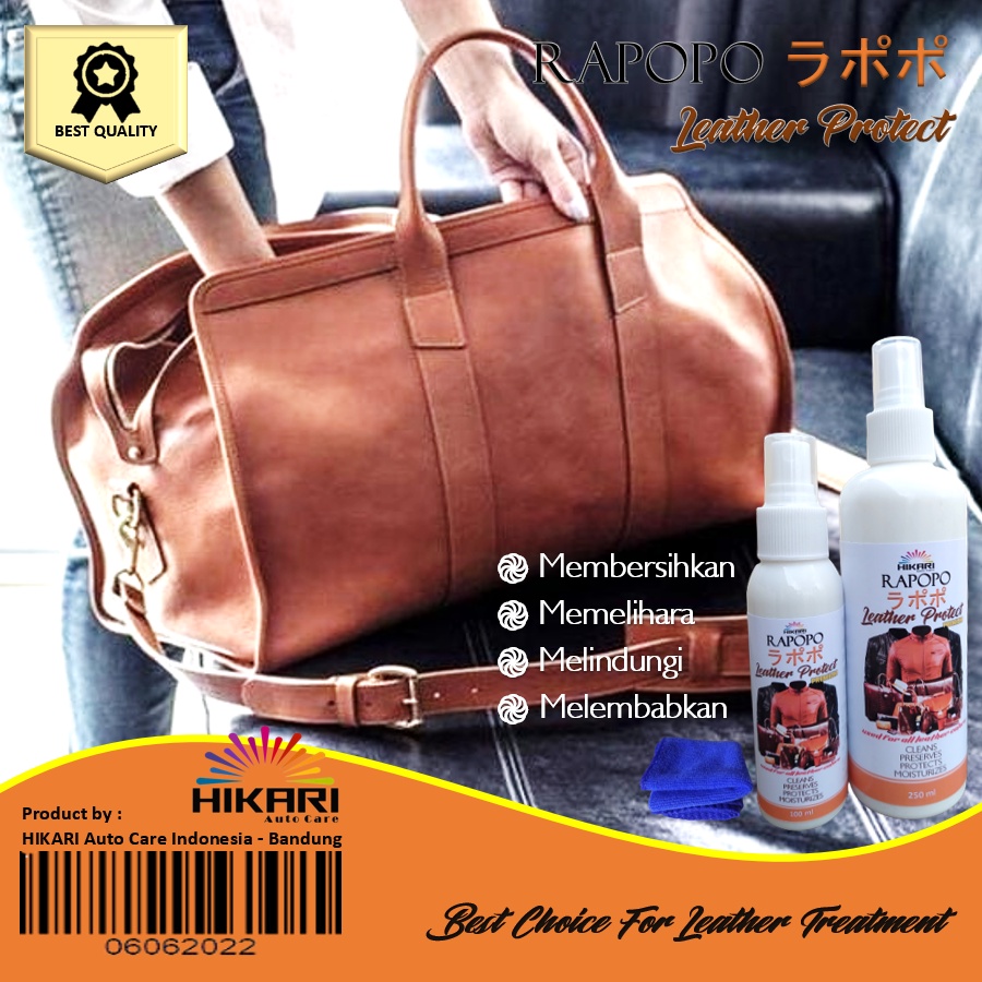 [ COD ] 100ML Leather Protect  Cleaner Pembersih dan Penghilang Anti Jamur Tas Jaket Sepatu Sofa Jok mobil Berbahan  Kulit Sintesis dan Vinyl