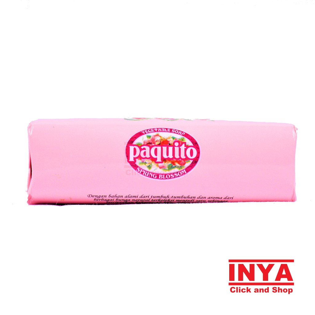 PAQUITO SPRING BLOSSOM PINK VEGETABLE SOAP 120gr - Sabun Batang