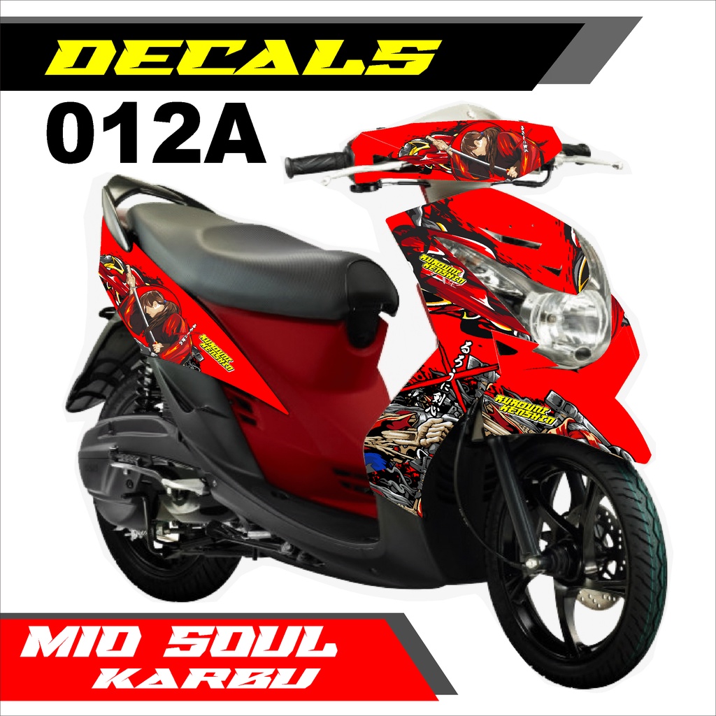 Decal Sticker - Dekal Stiker  Fullbody MIO SOUL KARBU 2009 Desain SAMURAI X - 012