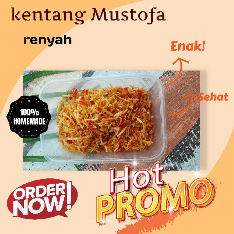 

kentang mustofa-mustafa-mustopa pedas manis / extra pedas tanpa teri dan kacang