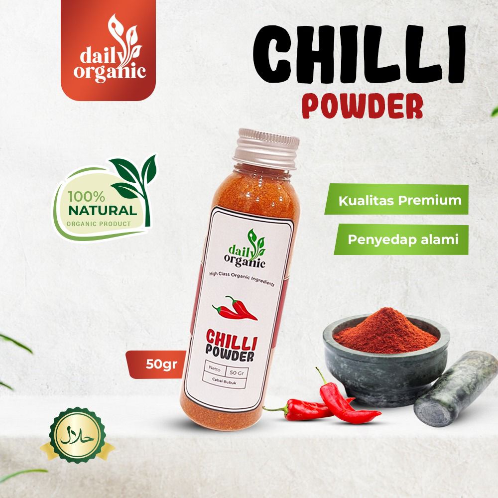Chili Powder Cabe Bubuk Cabai Bubuk Halus Premium Daily Organic