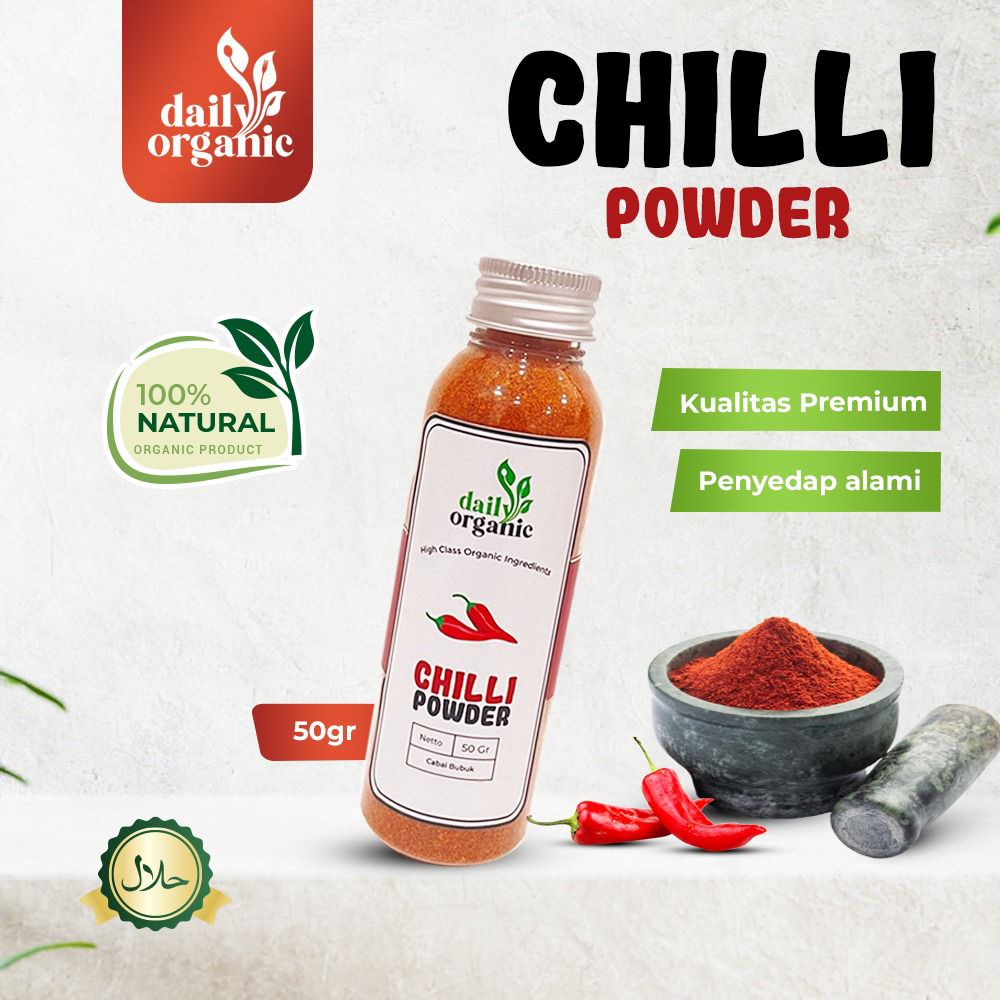 Chili Powder Cabe Bubuk Cabai Bubuk Halus Premium Daily Organic