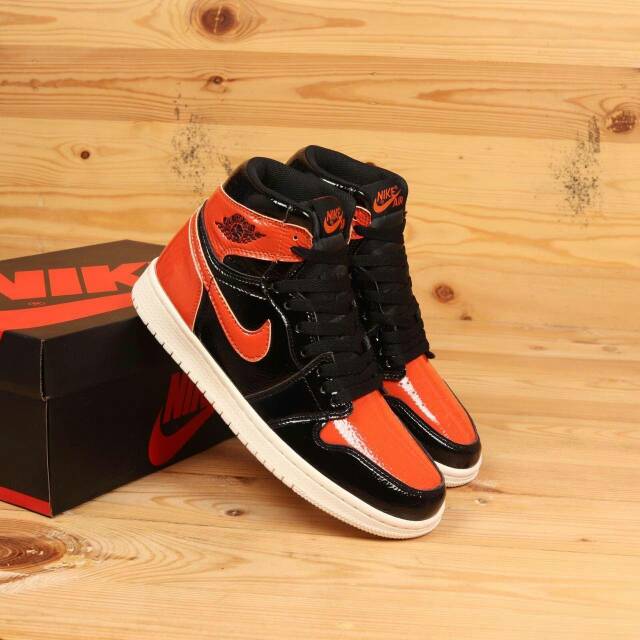 SEPATU AIRMAX AIR FORCE 1 HITAM HIGH OREN GRADE ORIGINAL