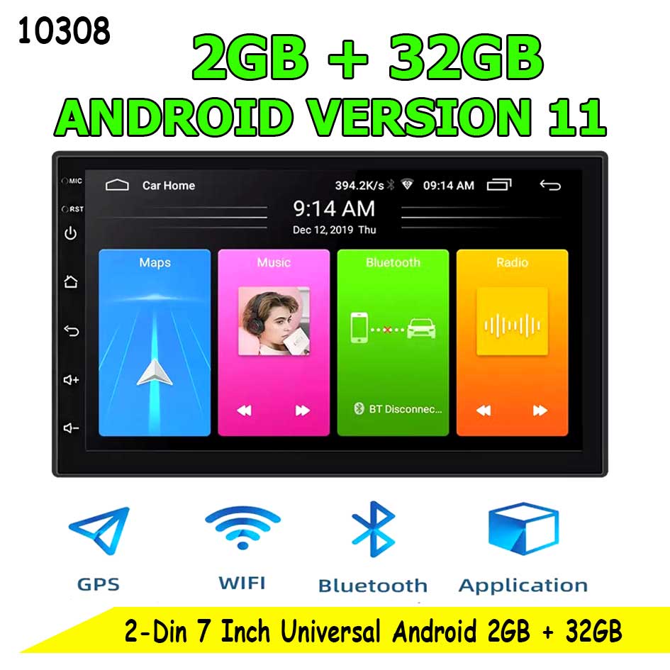 Head Unit Android 7inch 2GB + 32GB Headunit TV Mobil Double Din 2Din Player