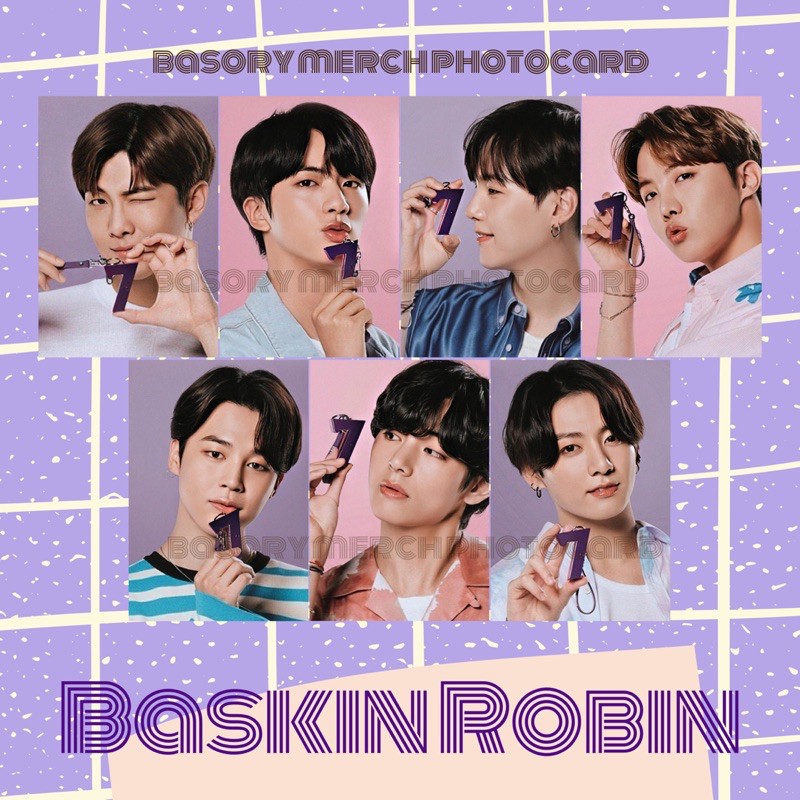 [READY STOCK] BTS PHOTOCARD 7PCS BASKIN ROBBINS KPOP