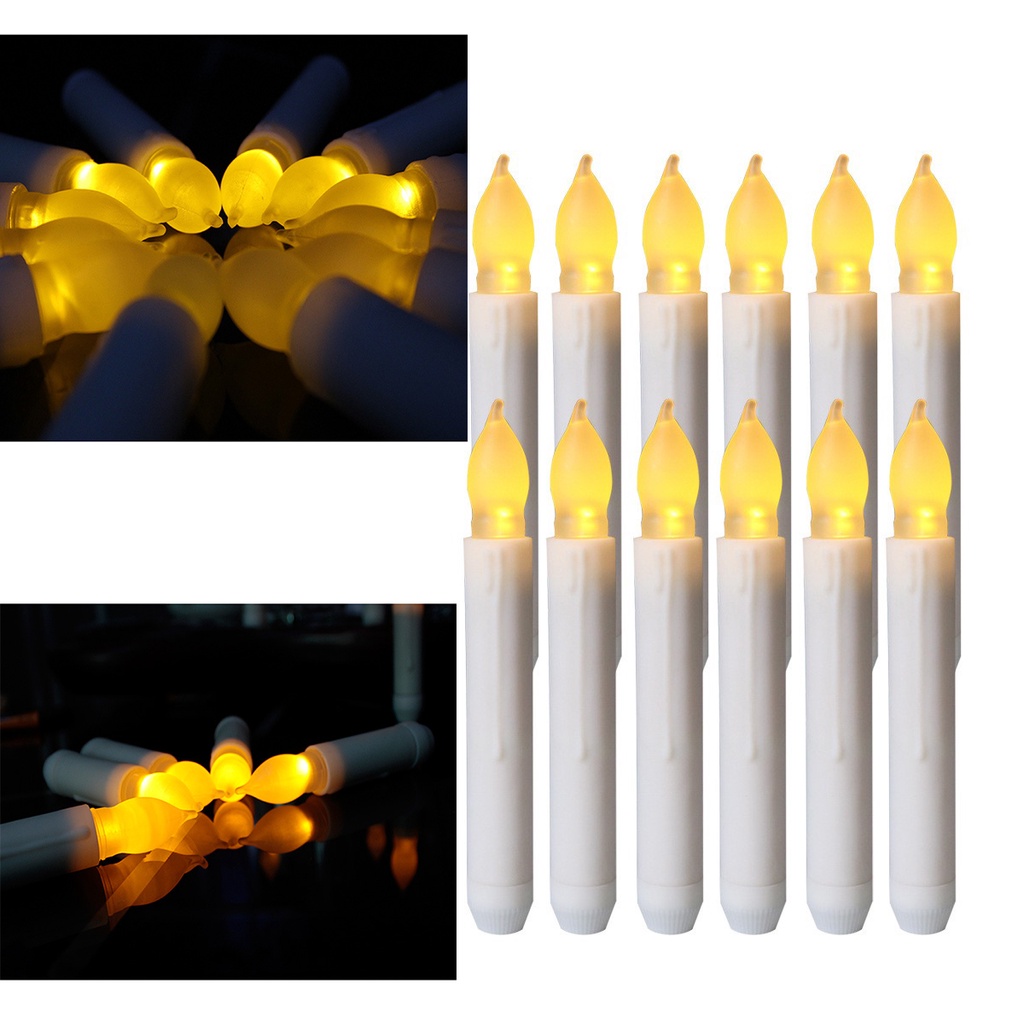 Lampu Led Bentuk Lilin Elektronik Ukuran 16.5cm Untuk Dekorasi Pernikahan