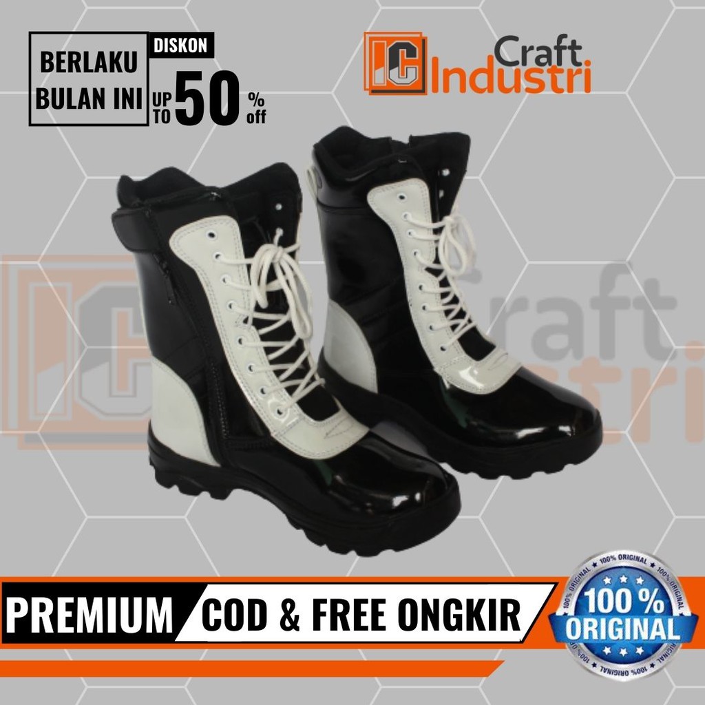 Sepatu PDL Provost TNI AD &amp; POLRI  Sepatu PDK Pria Tali Resliting