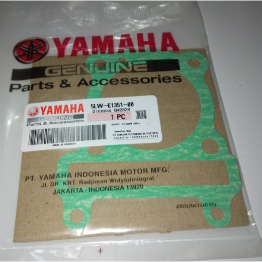 Paking Blok Seher Gasket Cylinder Yamaha Mio 5LW E1351 00