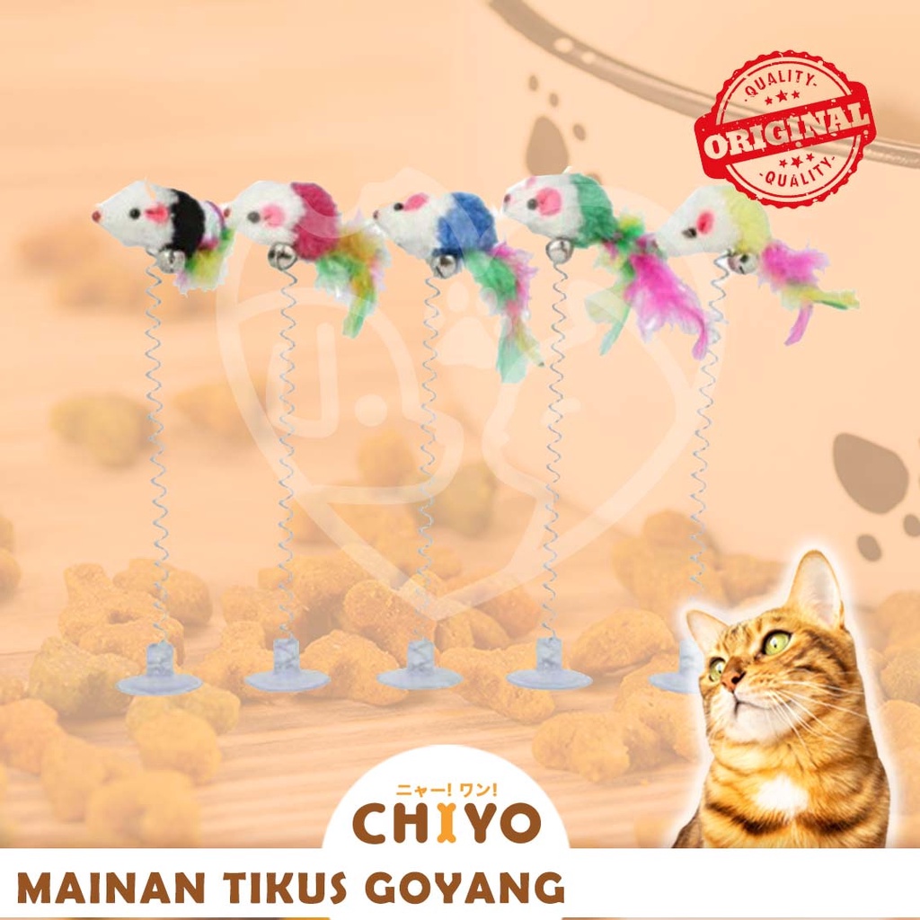 MAINAN KUCING BULU BOLA TIKUS PER GOYANG