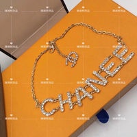 Chanel Xiaoxiangfeng Pairs Of C Letters Full Diamond Exquisite And Versatile Classic Necklace Sweate