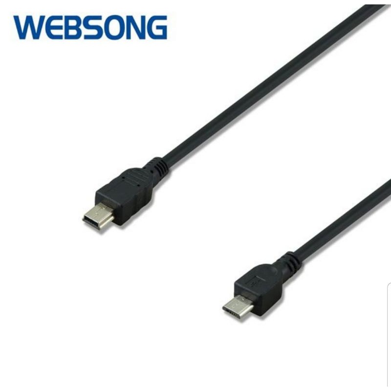 Kabel mini USB 5P Male to USB Micro B Male 30CM High Quality WEBSONG